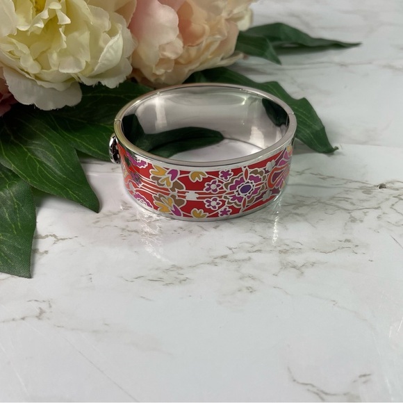 Johnny Was Small Red SABA Hinged Bracelet Size XS/S New in Package - Picture 2 of 6